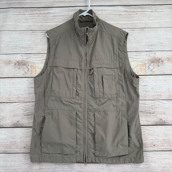 Schoffel Explorer Cargo Windbreaker Vest‎ Men's Size 42/L Gray/Khaki - Picture 1 of 12